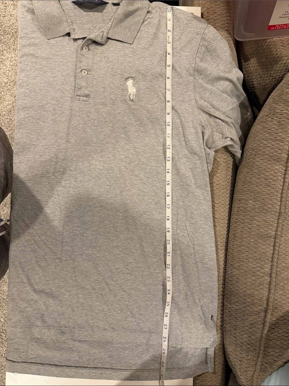 Ralph Lauren Light Gray Cotton Polo Shirt